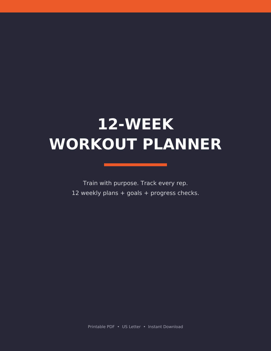 12-Week Workout Planner