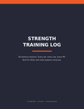 Strength Training Log Book