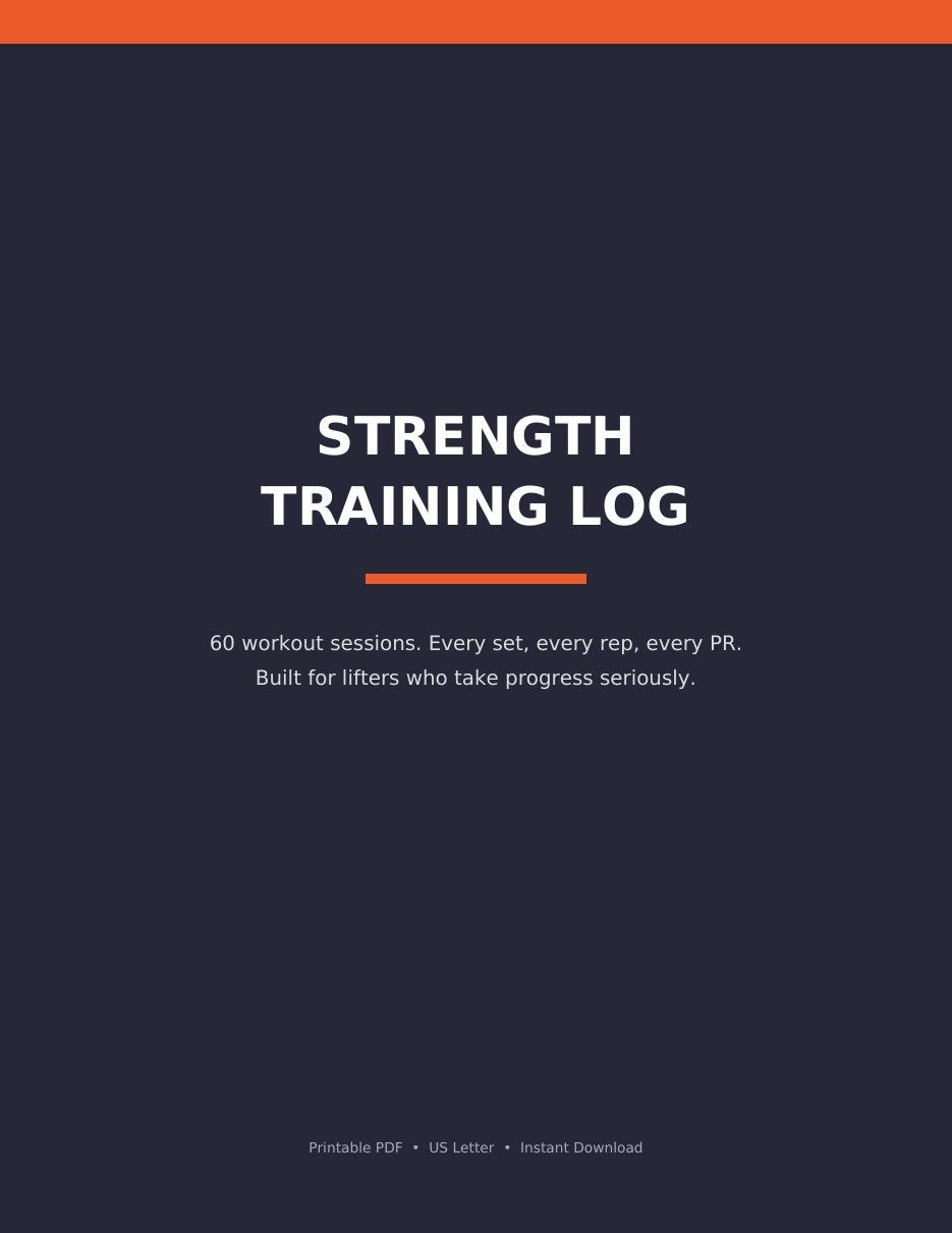 Strength Training Log Book