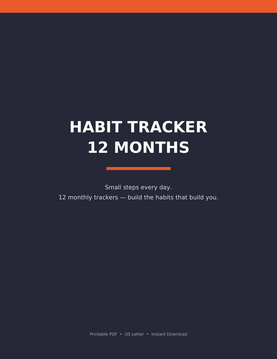 Habit Tracker Printable Bundle